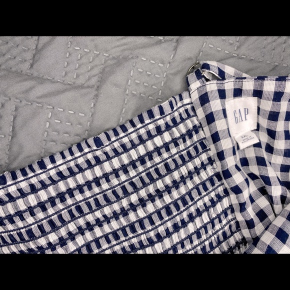 Gap•NWOT Navy Gingham Dress - Picture 4 of 4